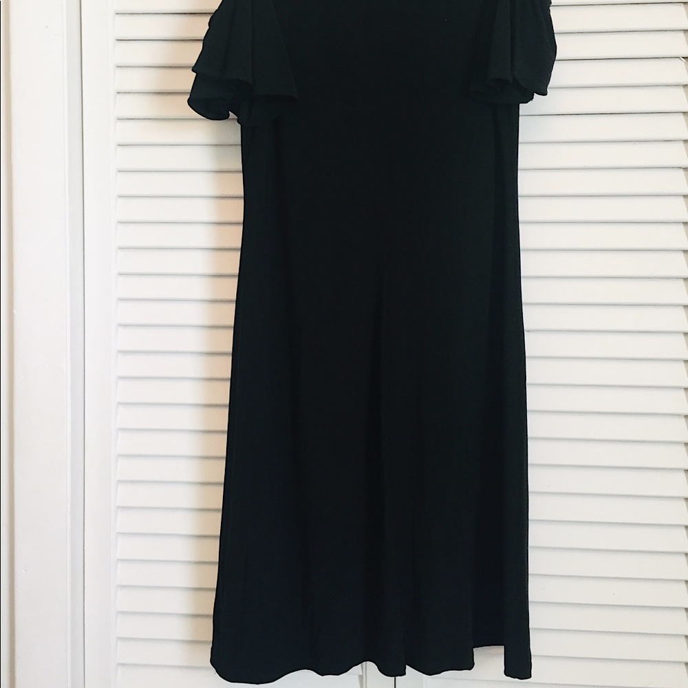 🖤 SOLD🖤MSK Black Cold Shoulder A-Line Dress (S)🖤 - Picture 7 of 8